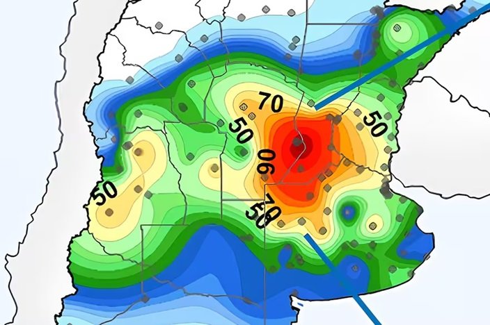Con «excesos», la tormenta de Santa Rosa reconfiguró el mapa productivo del país y dejó un agosto récord